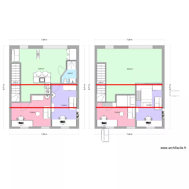 Etage 2 Moon versie optie Loft Moon. Plan de Etage 2 Moon versie optie Loft Moon. Plan de