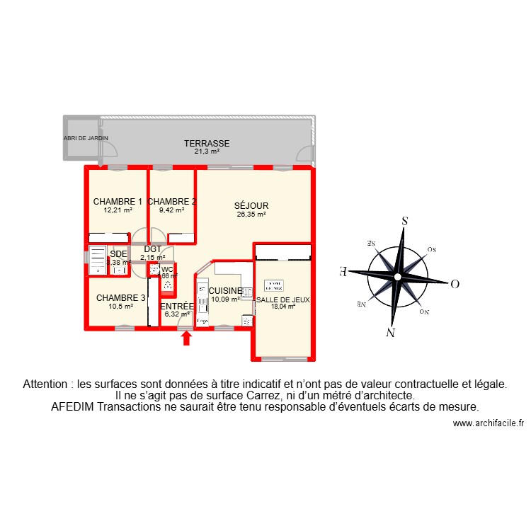 BI30906. Plan de 13 pièces et 129 m2