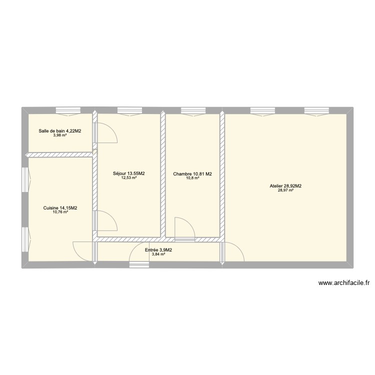 St etienne 2 mesure des pi&egrave;ces. Plan de 0 pièce et 0 m2