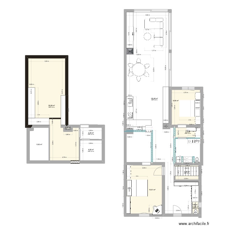 st michel 245. Plan de 11 pièces et 135 m2