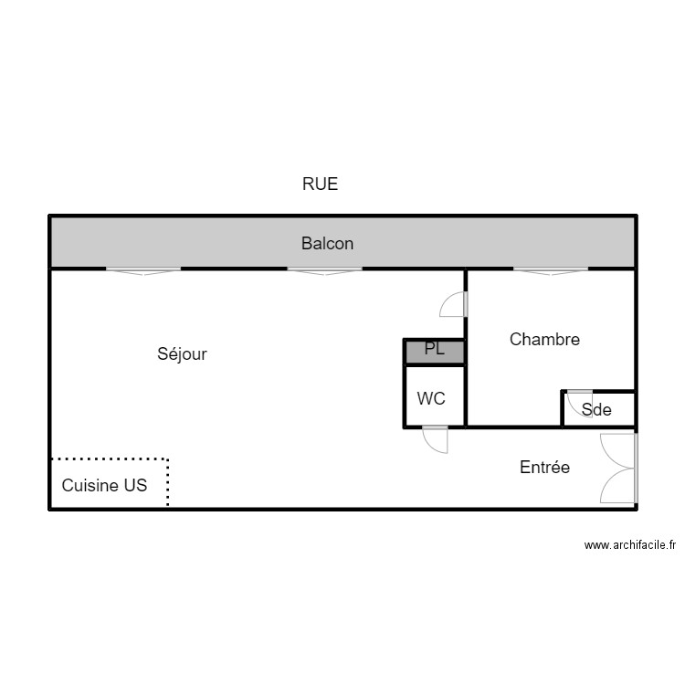 ROSSIGNOL 2. Plan de 6 pièces et 69 m2