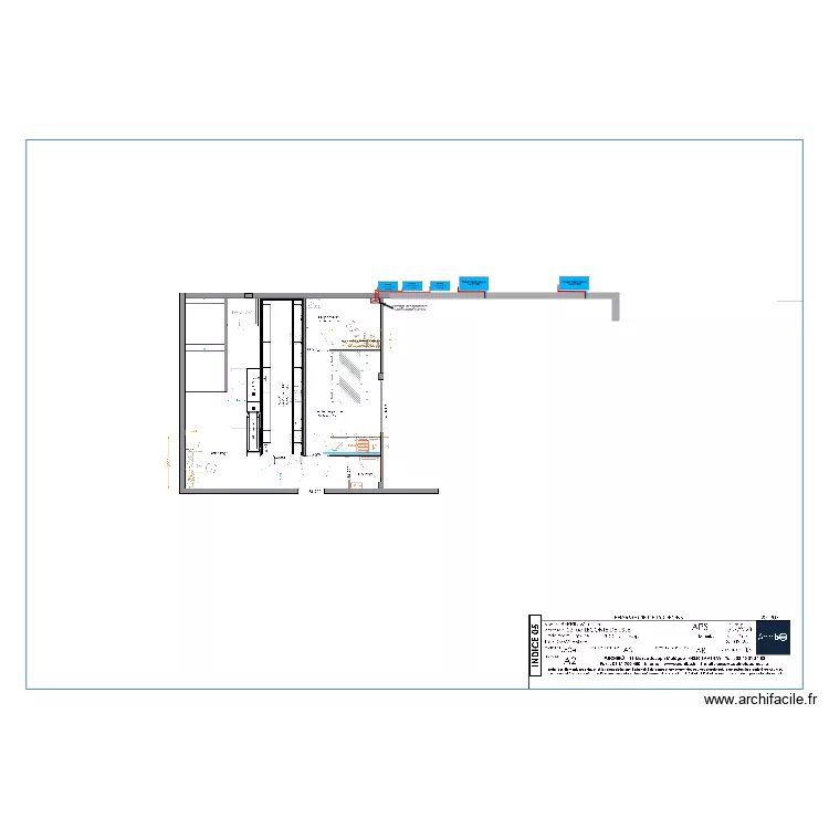 Pharmacie L'odeon  R+1 Split-Mural. Plan de 