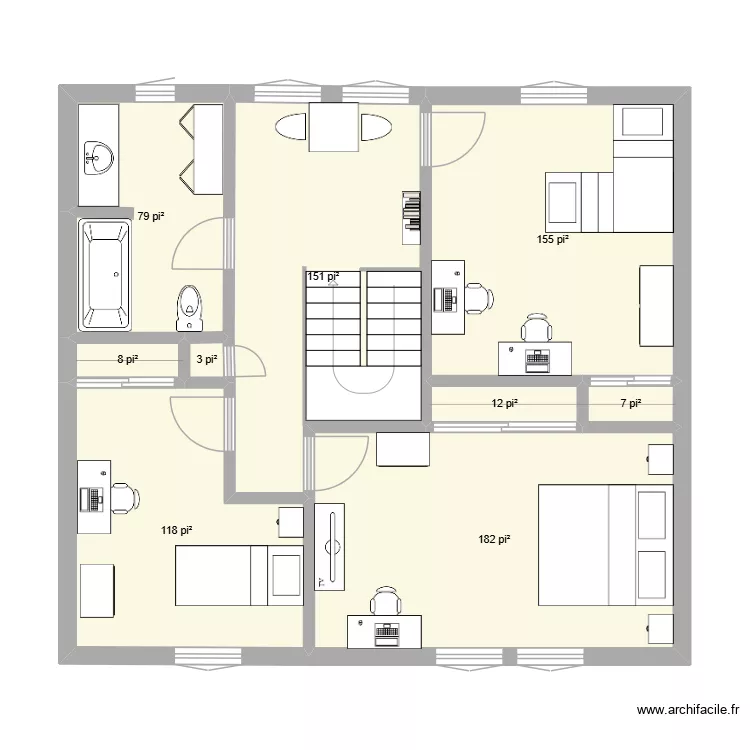 FG-47B. Plan de 9  et 66 m²