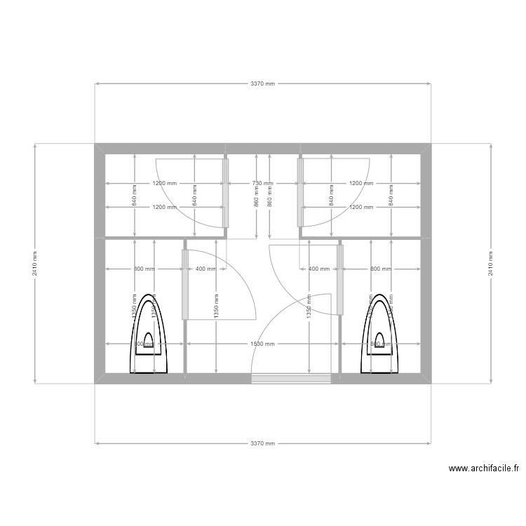 SANITAIRE 3EME GAUCHE AUTRE. Plan de 0 pièce et 0 m2