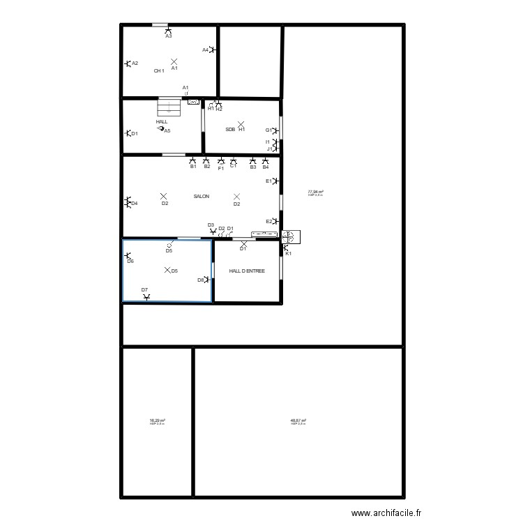 HICHAM2525. Plan de 9 pièces et 202 m2