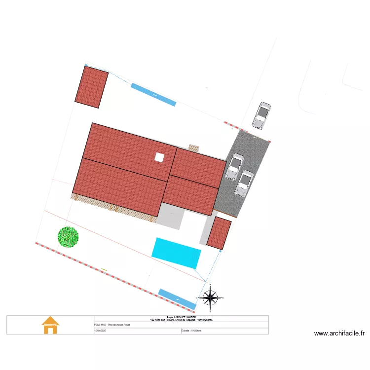 LARQUET/WATIER - PCMI02 modif - Plan masse. Plan de 