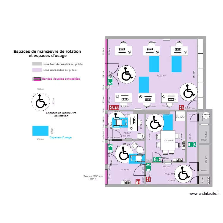 WIMOOV MEAUX APRES TRAVAUX espace rotation et usage. Plan de 