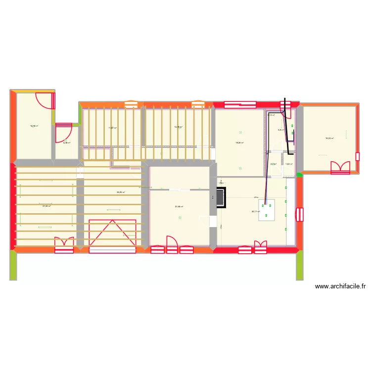 Rancy. Plan de 14  et 214 m²