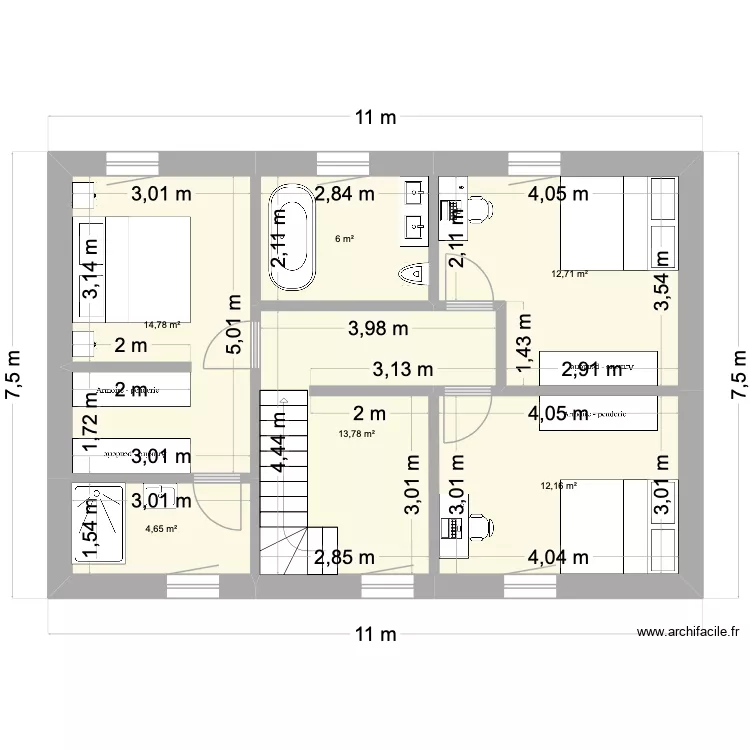 Herne V1. Plan de 11 et 146 m² Herne V1. Plan de 11 et 146 m²
