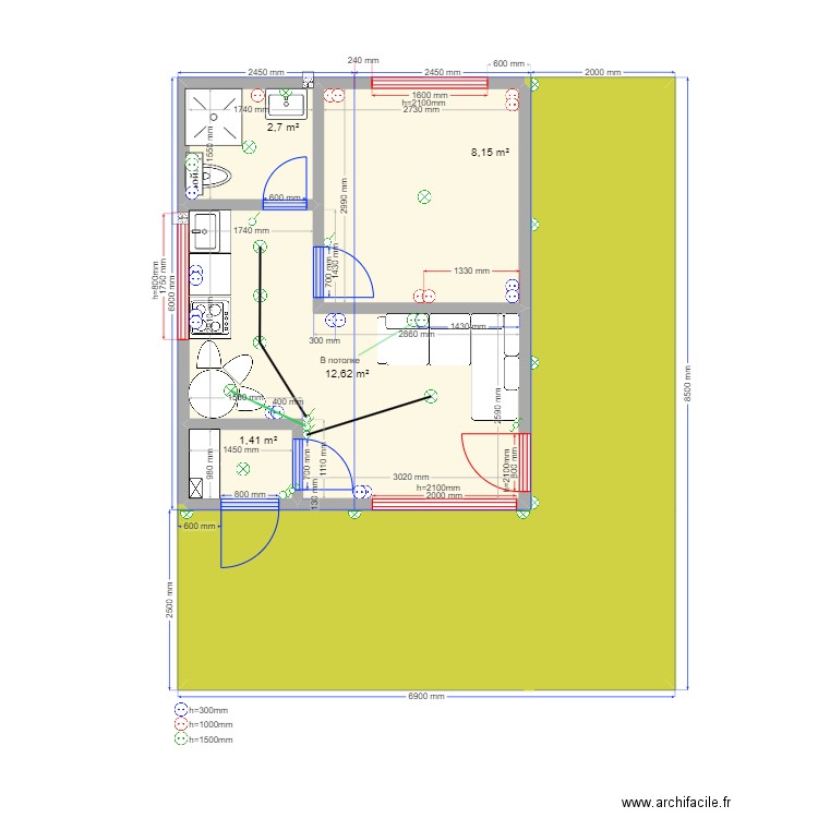 30 Углич эл св. Plan de 5 pièces et 51 m2