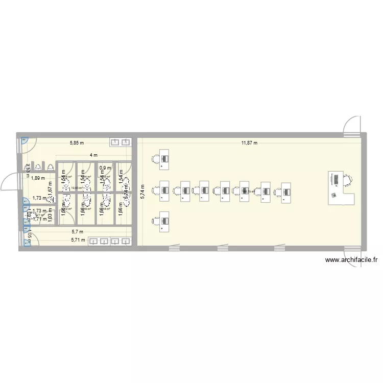 ecole. Plan de 9 et 99 m² ecole. Plan de 9 et 99 m²