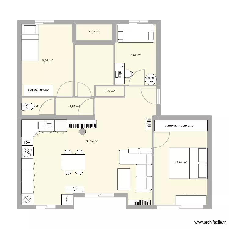 Dpto 1. Plan de 8 et 71 m² Dpto 1. Plan de 8 et 71 m²