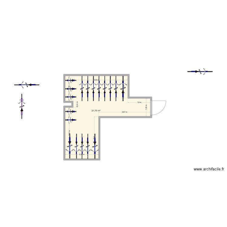 Garage Velo E2 - 3. Plan de 1 pièce et 22 m2