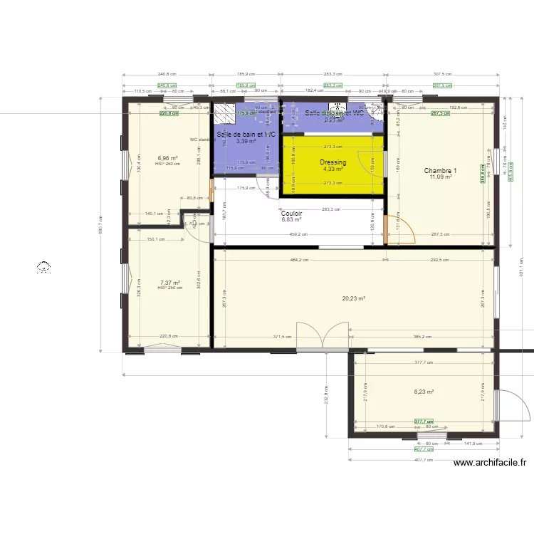 R&eacute;novation BONNEAU 2. Plan de 
