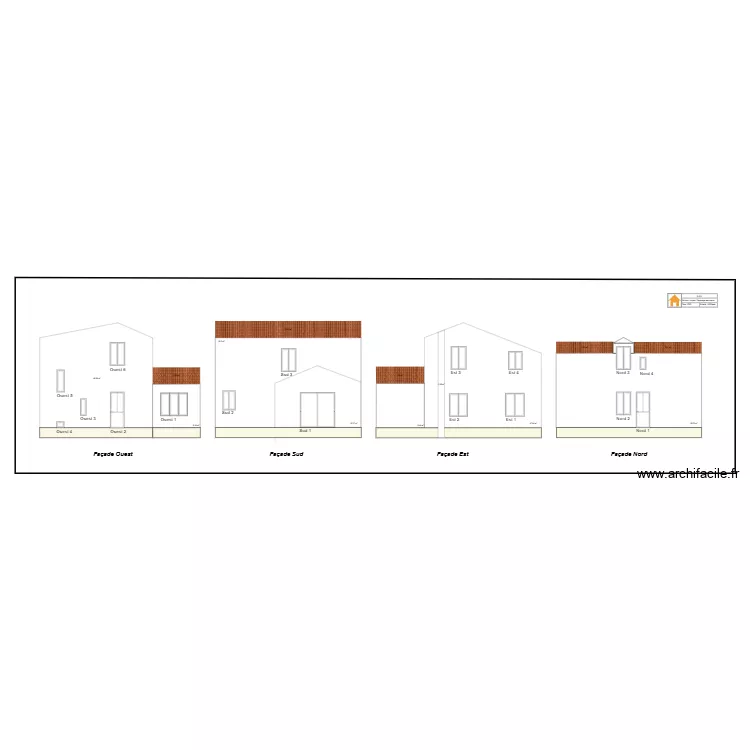 Projet - Rep&eacute;rage des menuiseries. Plan de 