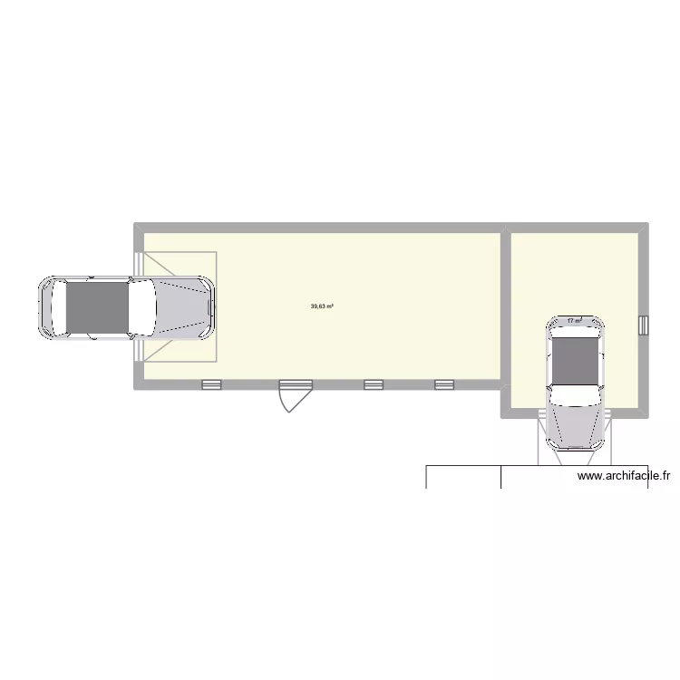 Plan garage version commune. Plan de 3 pièces et 82 m² Plan garage version commune. Plan de 3 pièces et 82 m²