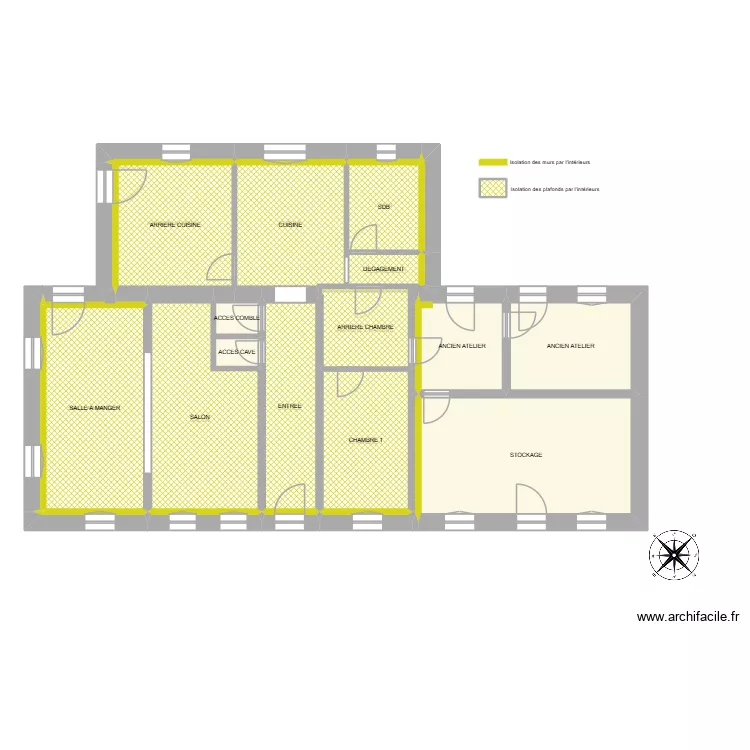 DEHENRY ACTUEL. Plan de 32  et 293 m²