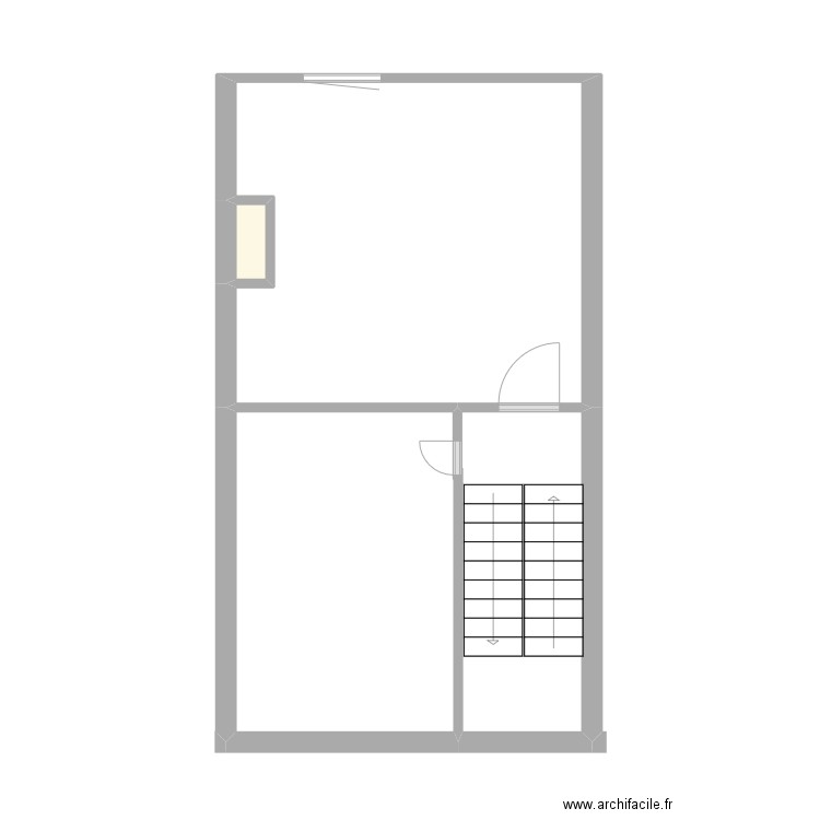 2 etage MAIL 55. Plan de 3 pièces et 36 m2