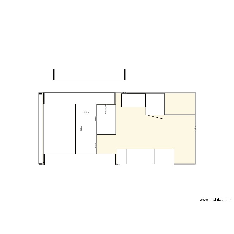 vario 6. Plan de 2 pièces et 7 m2