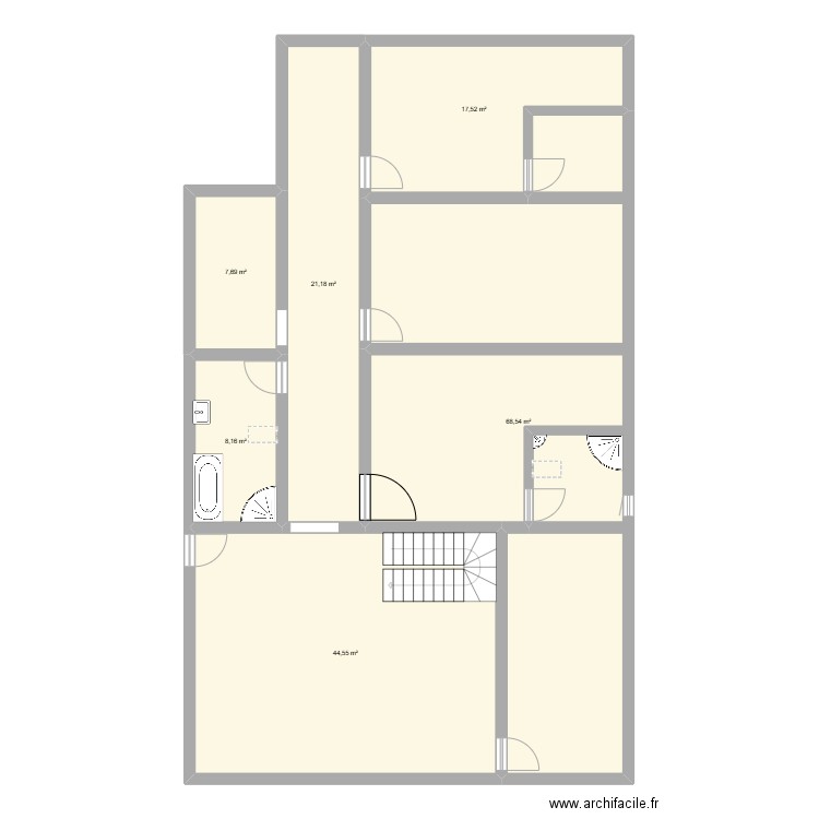 zezeaezrte. Plan de 6 pièces et 168 m2
