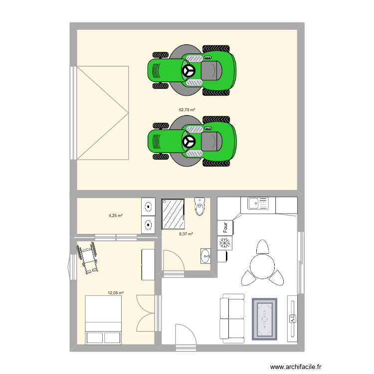 gargae. Plan de 0 pièce et 0 m2