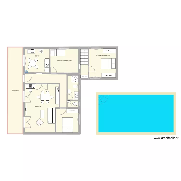 Plan maison Lignan. Plan de 5  et 118 m²