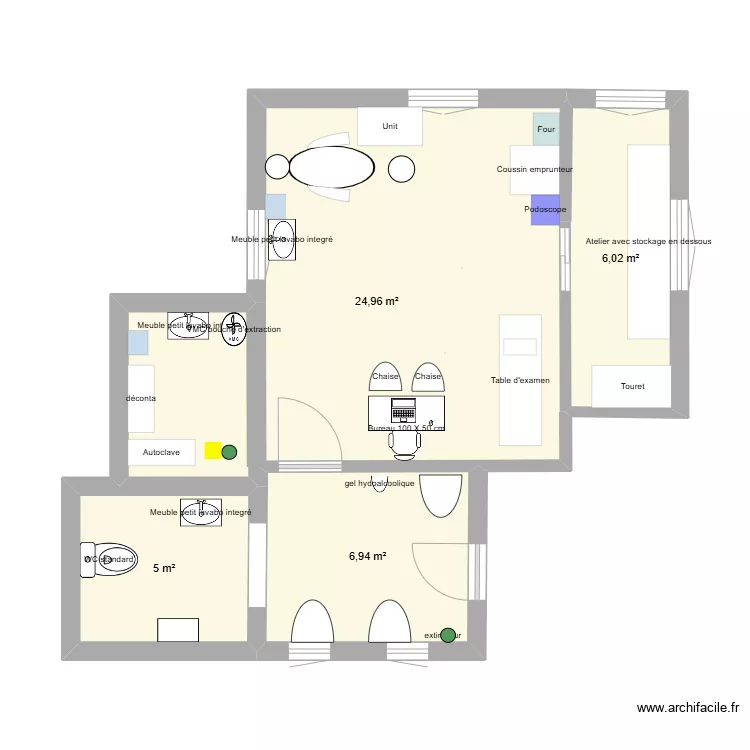 Cabinet Podologie 2. Plan de 
