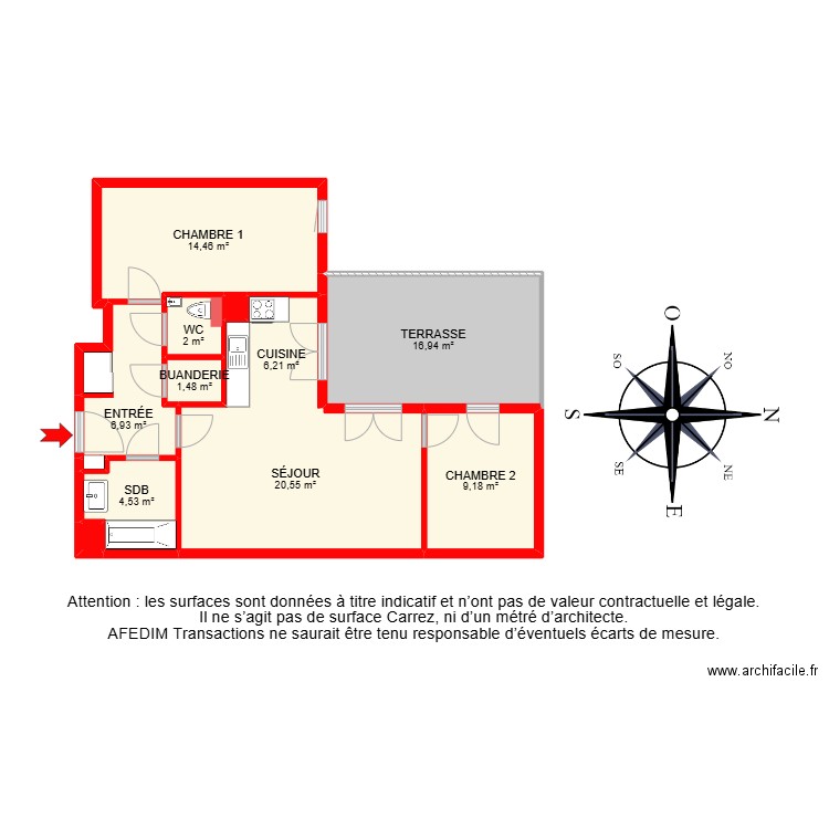 BI 26429-. Plan de 14 pièces et 100 m2