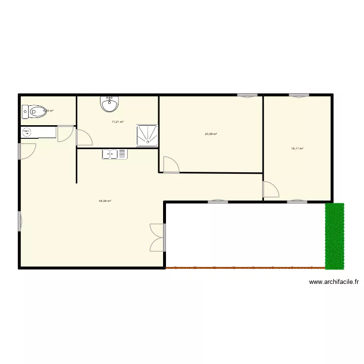 Appartement Courcon. Plan de 5 et 110 m² Appartement Courcon. Plan de 5 et 110 m²