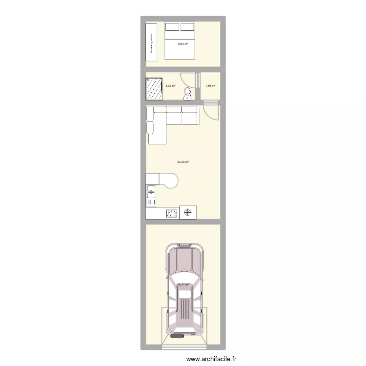 alg. Plan de 5  et 66 m²