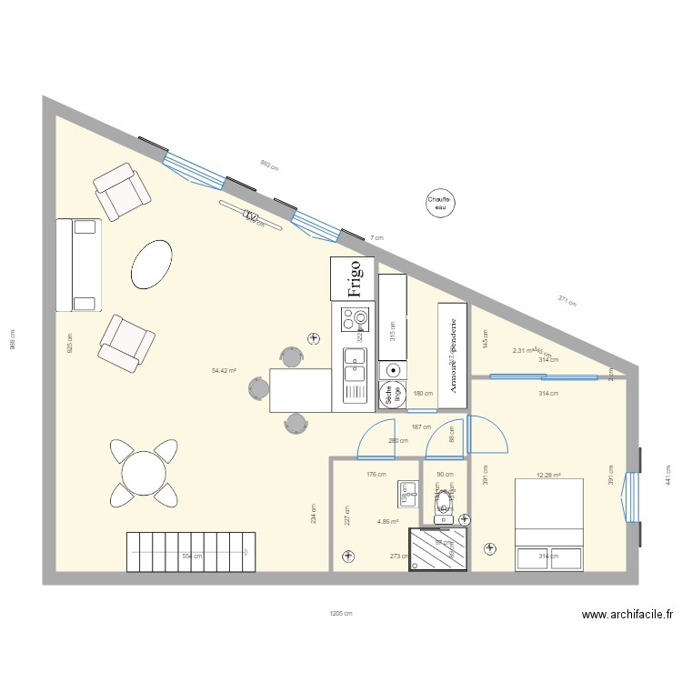 MAISON CAZOUL PREMIER. Plan de 5 pièces et 75 m2