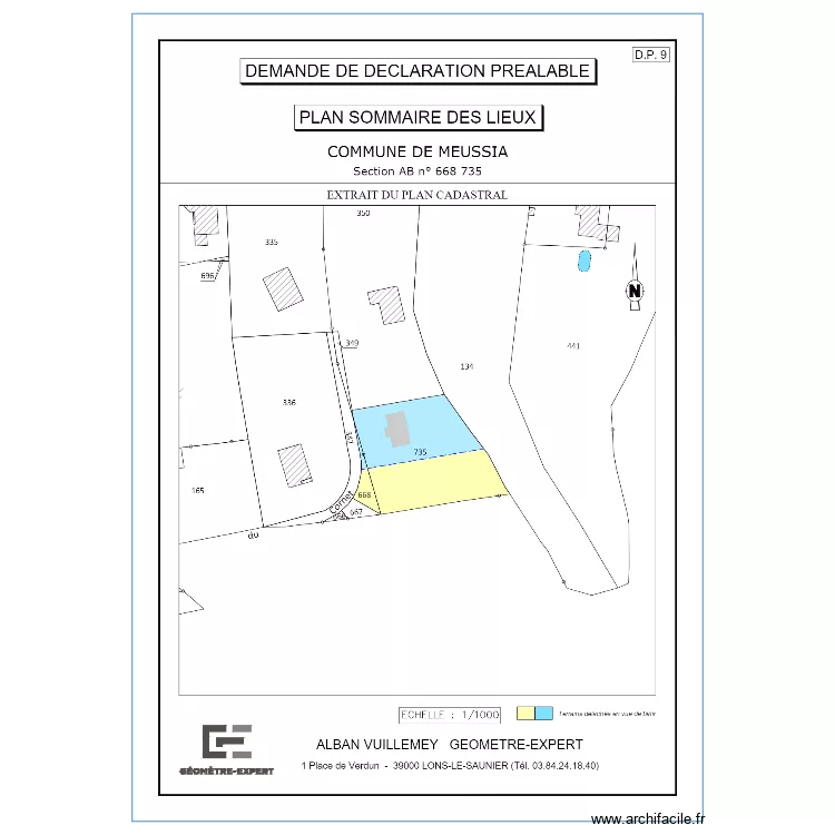 plan de masse V3. Plan de 