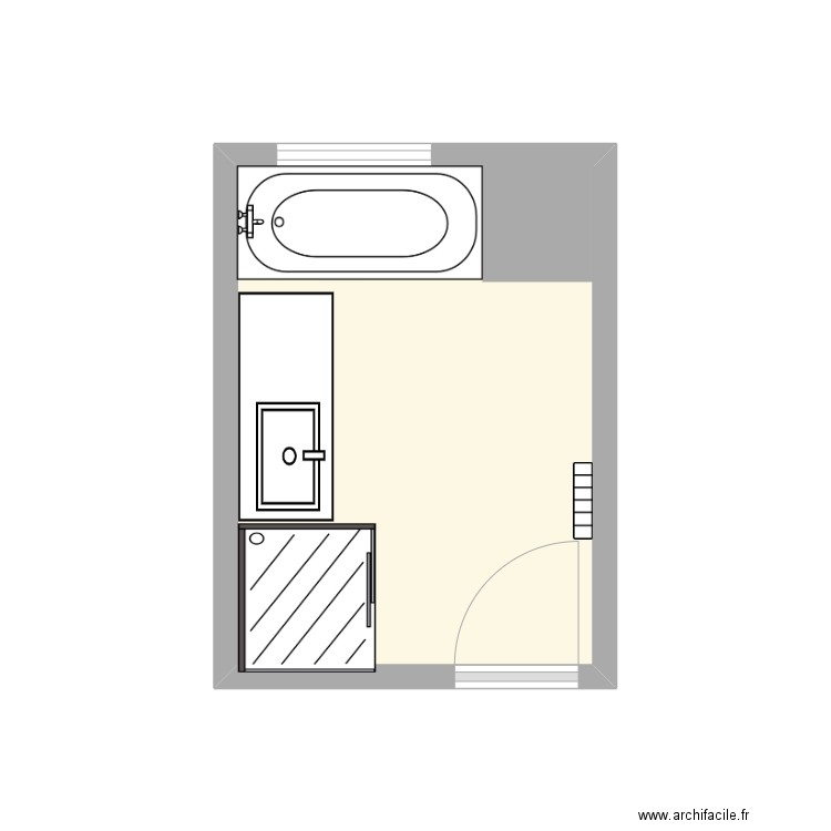TERZI. Plan de 1 pièce et 7 m2