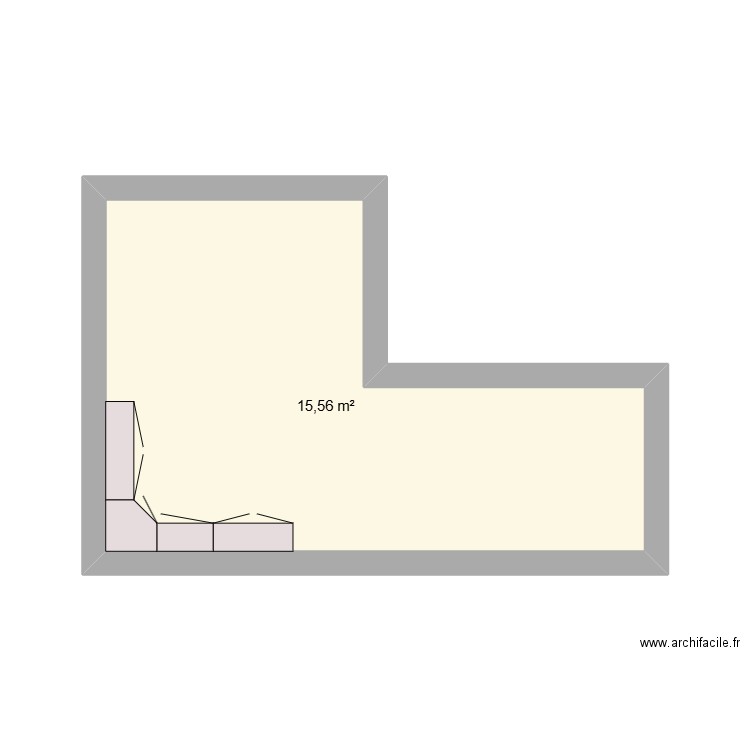 cuisine exterrieure 2 version. Plan de 1 pièce et 16 m2