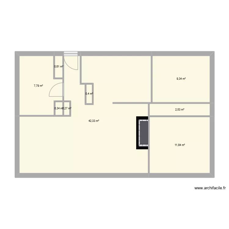 AVANT TRAVAUX. Plan de 9 et 75 m² AVANT TRAVAUX. Plan de 9 et 75 m²