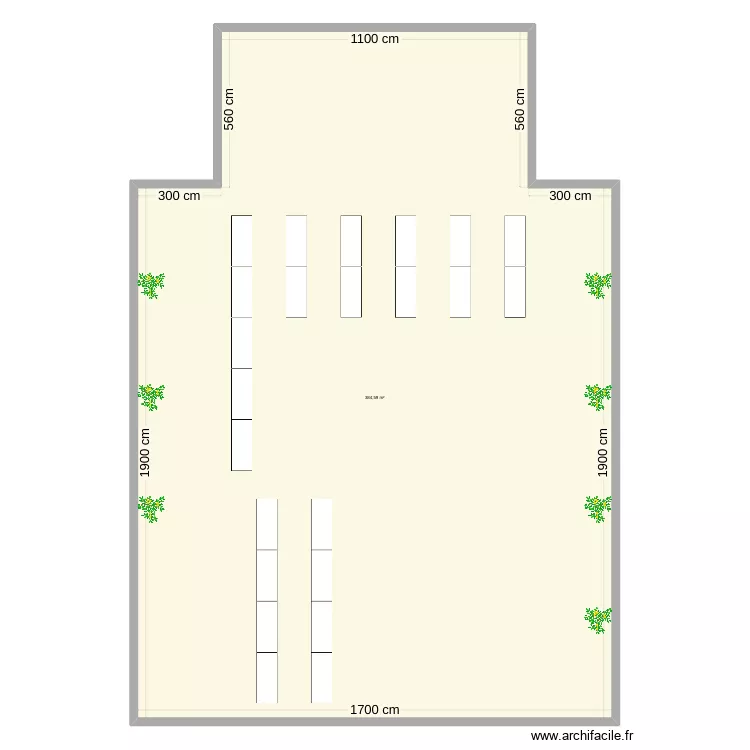 Plan de Salle Montpouillan. Plan de 
