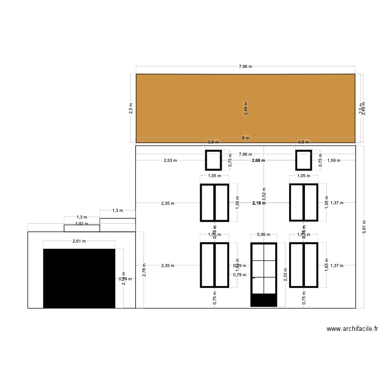 plan facade Avant haies germaine 14. Plan de 0 pièce et 0 m2
