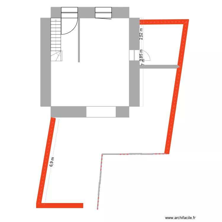 Extension Nue. Plan de 