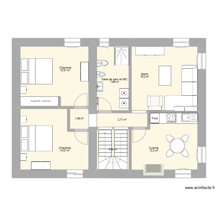 bocognano  appart. Plan de 0 pièce et 0 m2