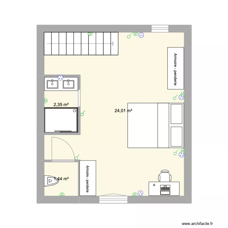 2eme. Plan de 3  et 28 m²