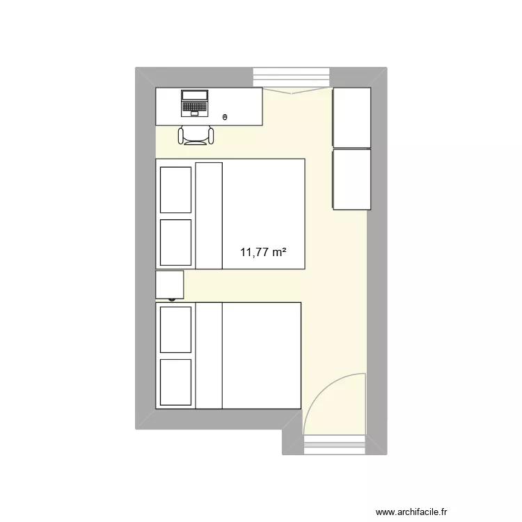 CHAMBRE ENFANTS. Plan de 1 et 12 m² CHAMBRE ENFANTS. Plan de 1 et 12 m²