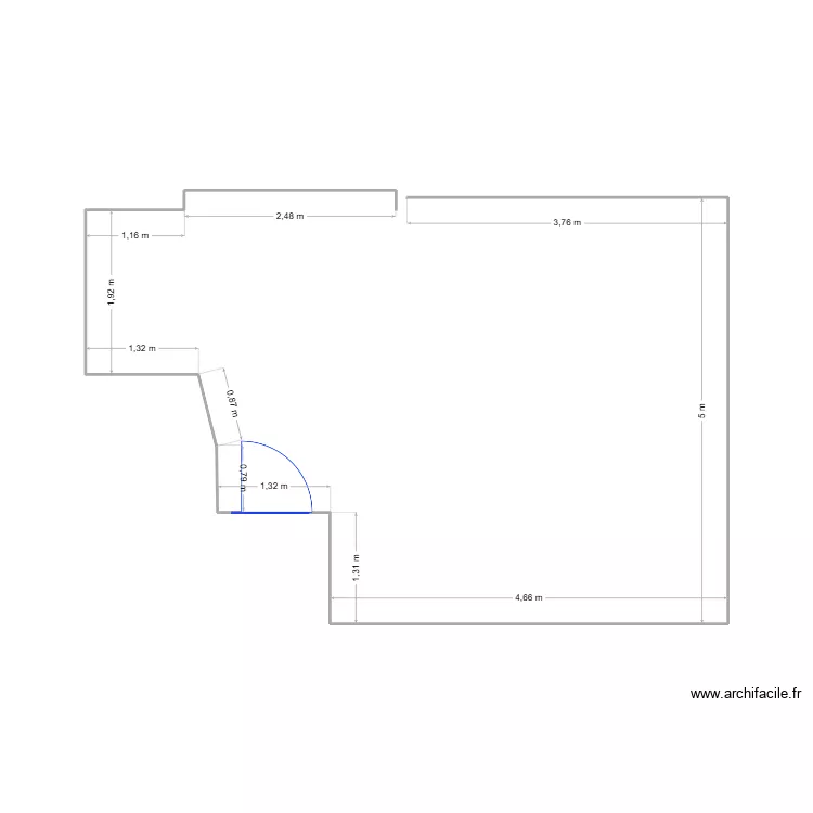 MESURE CHAMBRE FAURE LUSSAS VIERGE OK 2222. Plan de 