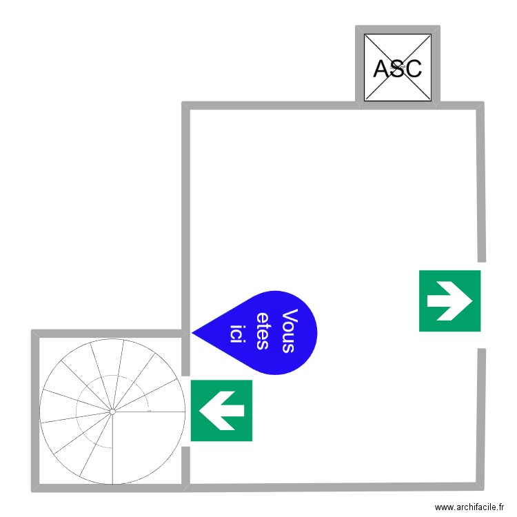 Le Prainan montée 6. Plan de 1 pièce et 6 m2