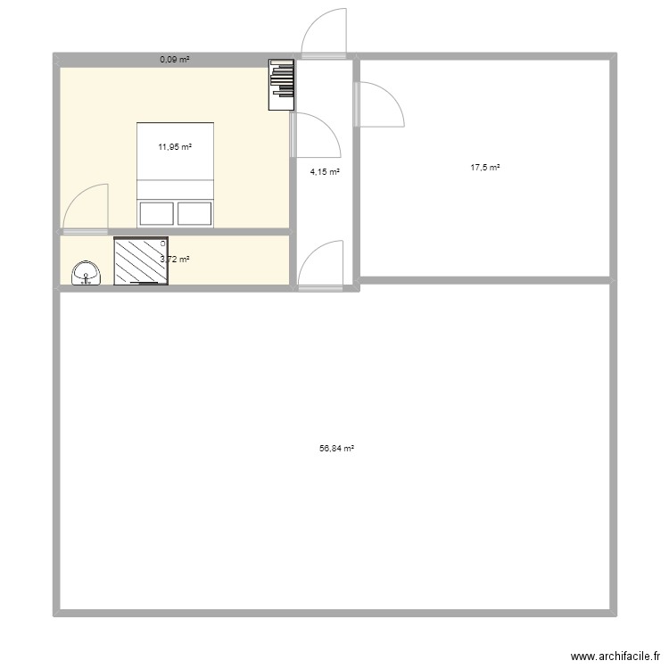 maison famille morin. Plan de 6 pièces et 94 m2