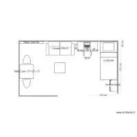 appart Paris lit simple et 1 armoire larg 60cm