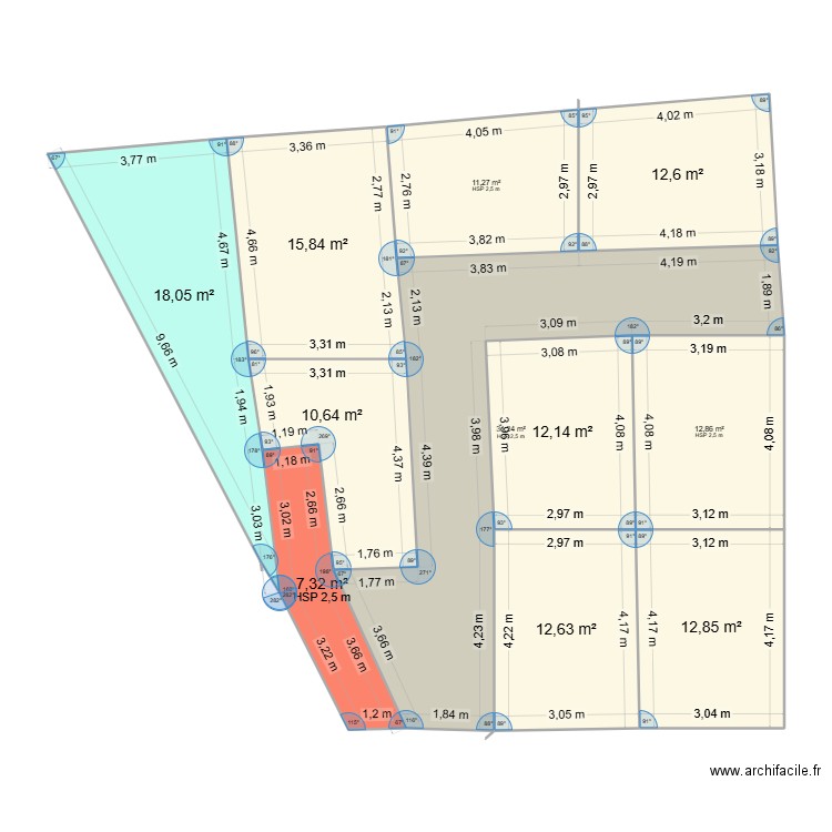 PLAN SAID. Plan de 11 pièces et 157 m2