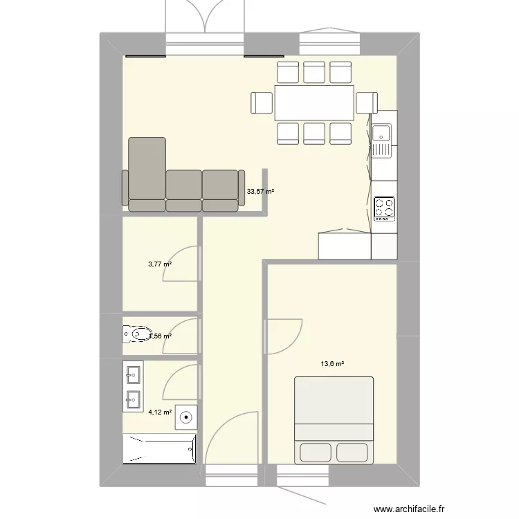 Grange BREZIERS. Plan de 5 et 57 m² Grange BREZIERS. Plan de 5 et 57 m²