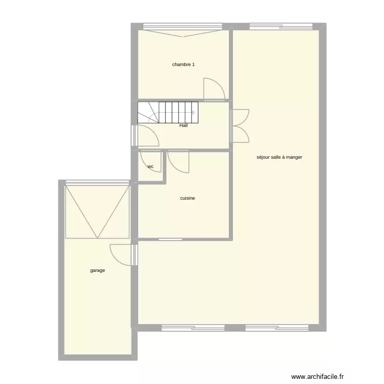 Maison Brame Hem RDC. Plan de 