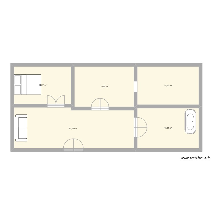 plan t4. Plan de 0 pièce et 0 m2
