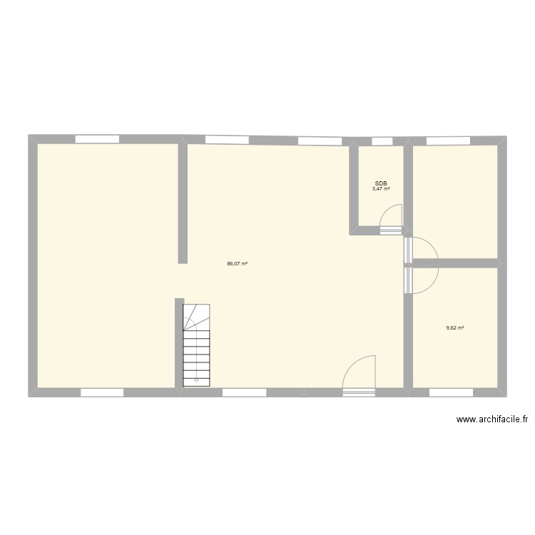 AMANDA PROPOSAL. Plan de 3 pièces et 99 m2